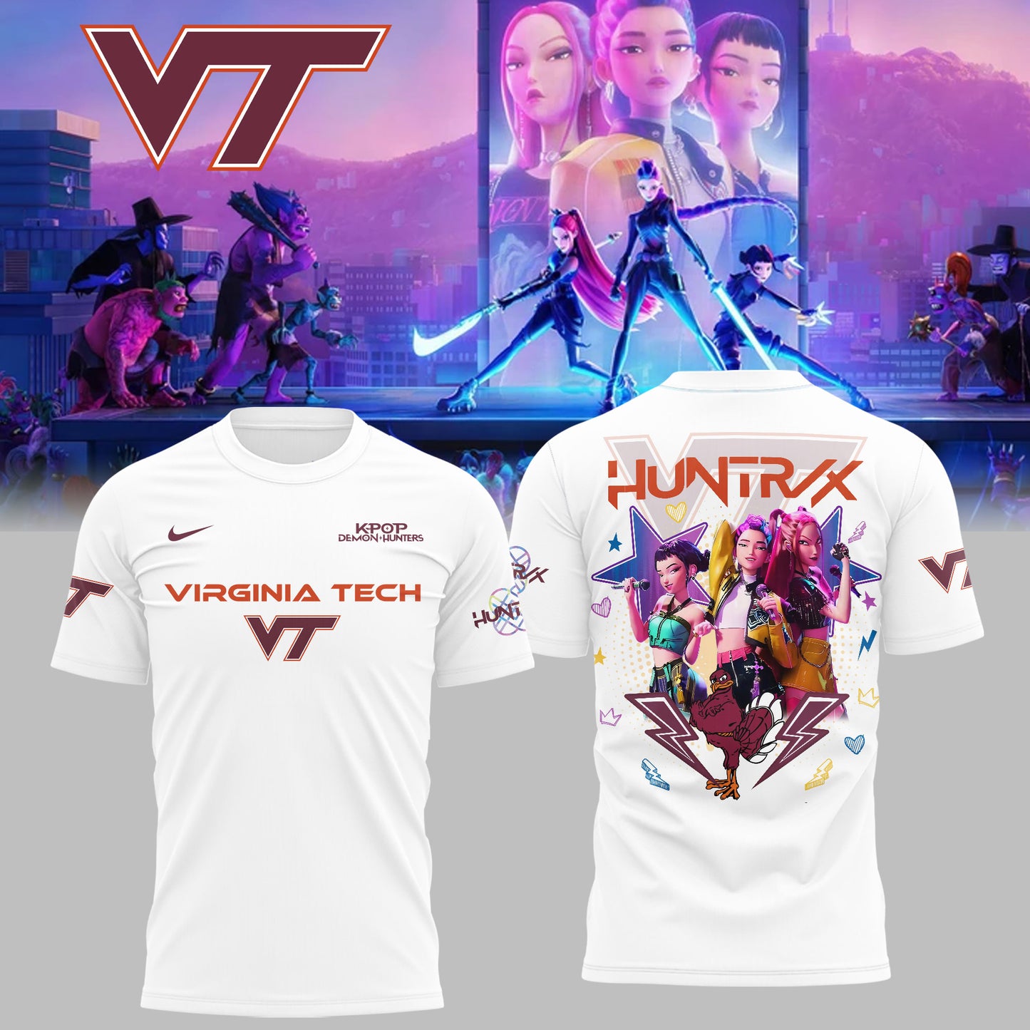 ..Virginia Tech x Kpop Demon Hunters Limited Edition Shirt