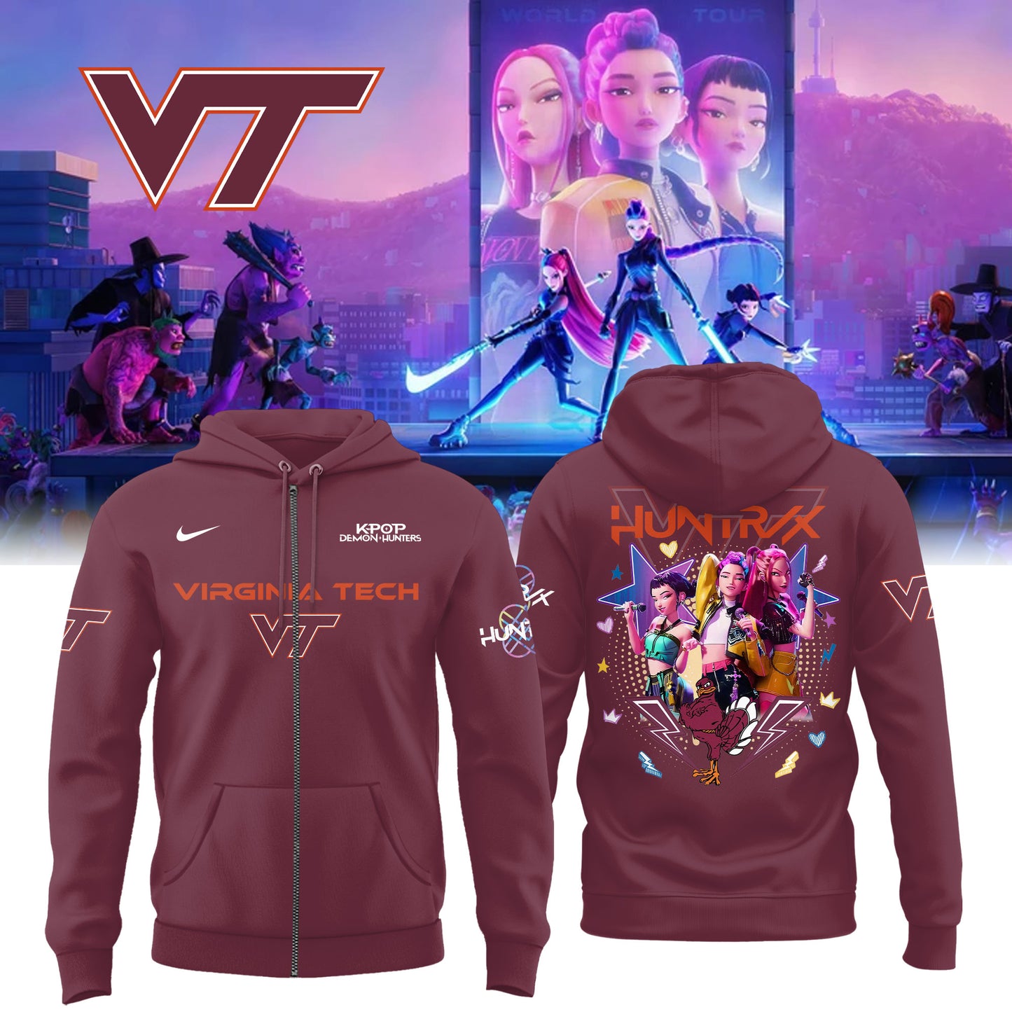 ..Virginia Tech x Kpop Demon Hunters Limited Edition Shirt