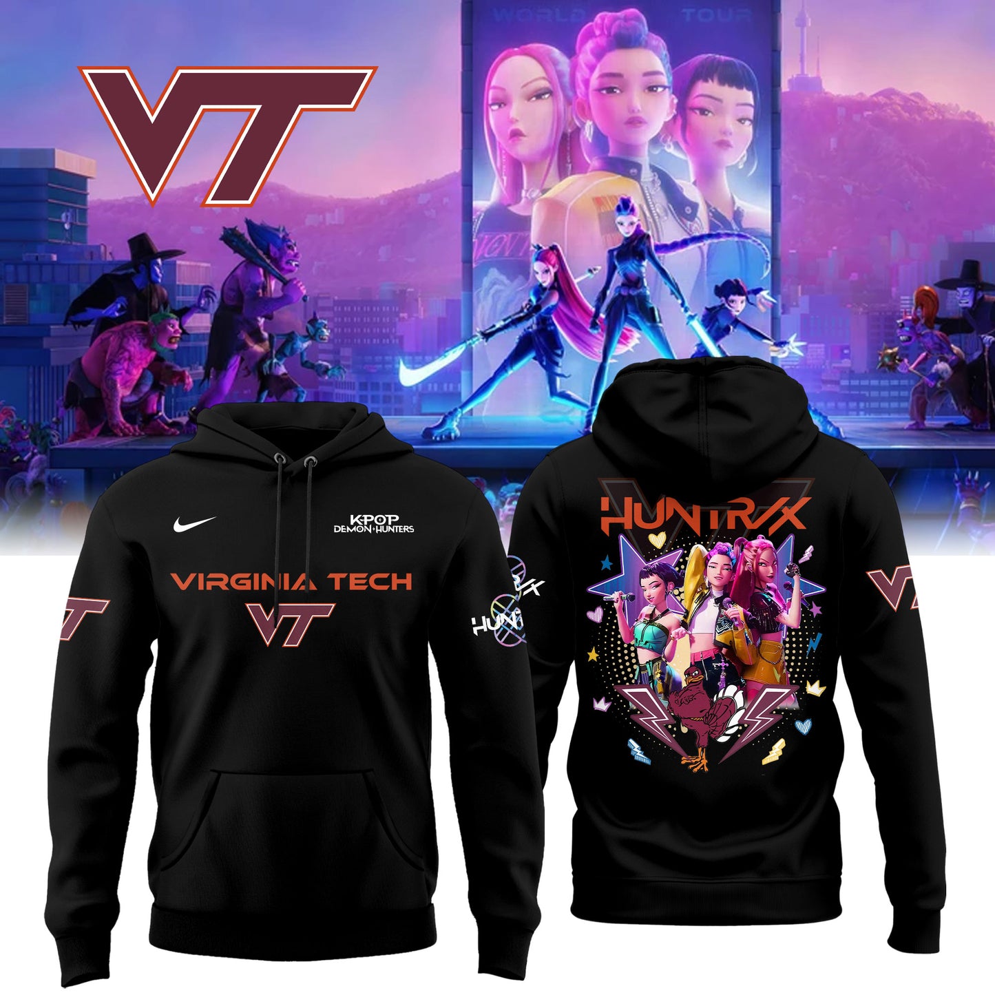 ..Virginia Tech x Kpop Demon Hunters Limited Edition Shirt
