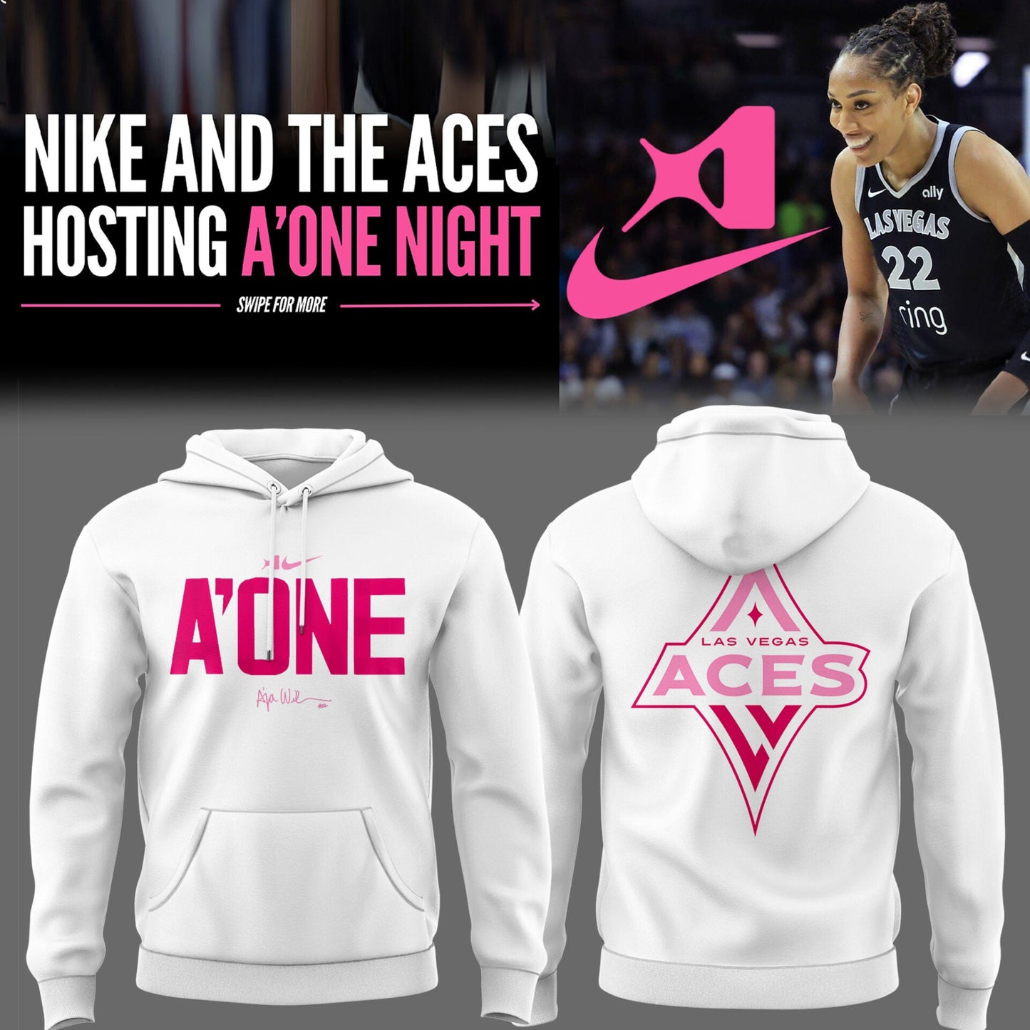 Limited Edition LV Aces x A’ One Night 2025 Hoodie