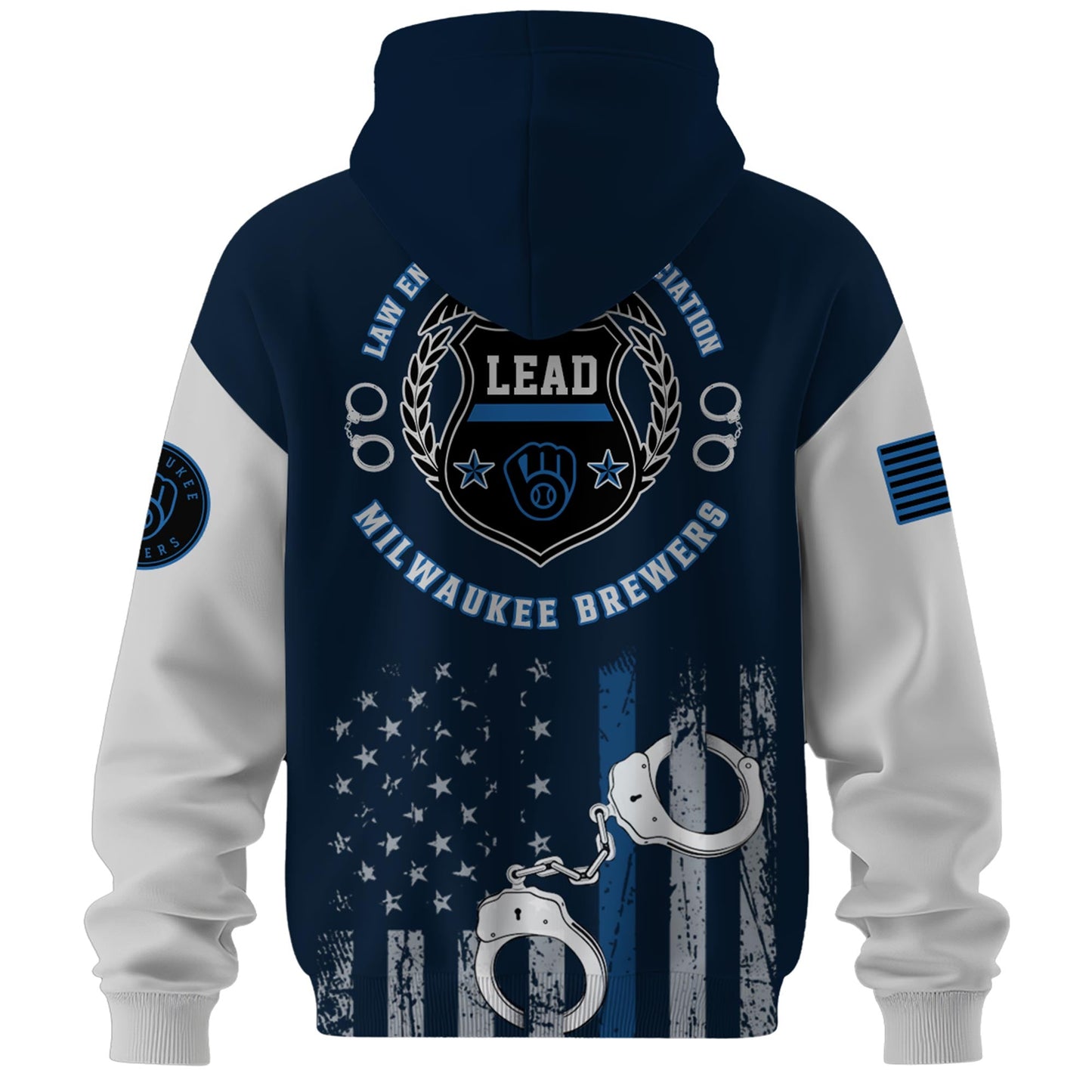. Milwaukee Brewers MLB x Law Enforcement Appreciation Day Hoodie Limited