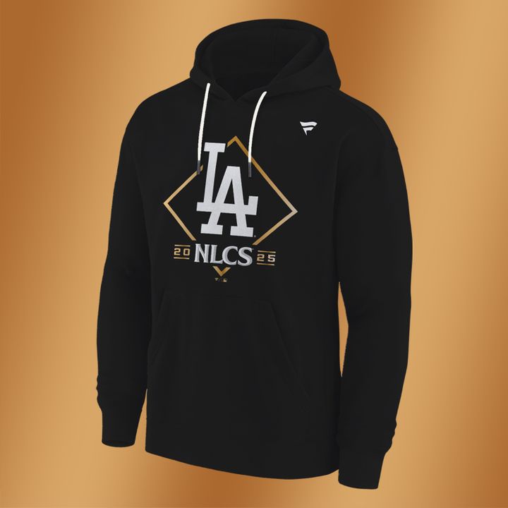 Los Angeles Dodgers Fanatics Black 2025 National League Division Series Champions Locker Room Hoodie