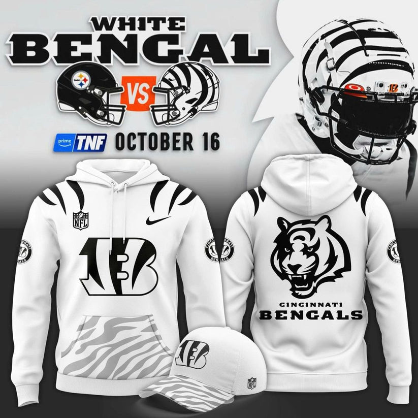 Cincinnati Bengals "White Bengals" Hoodie