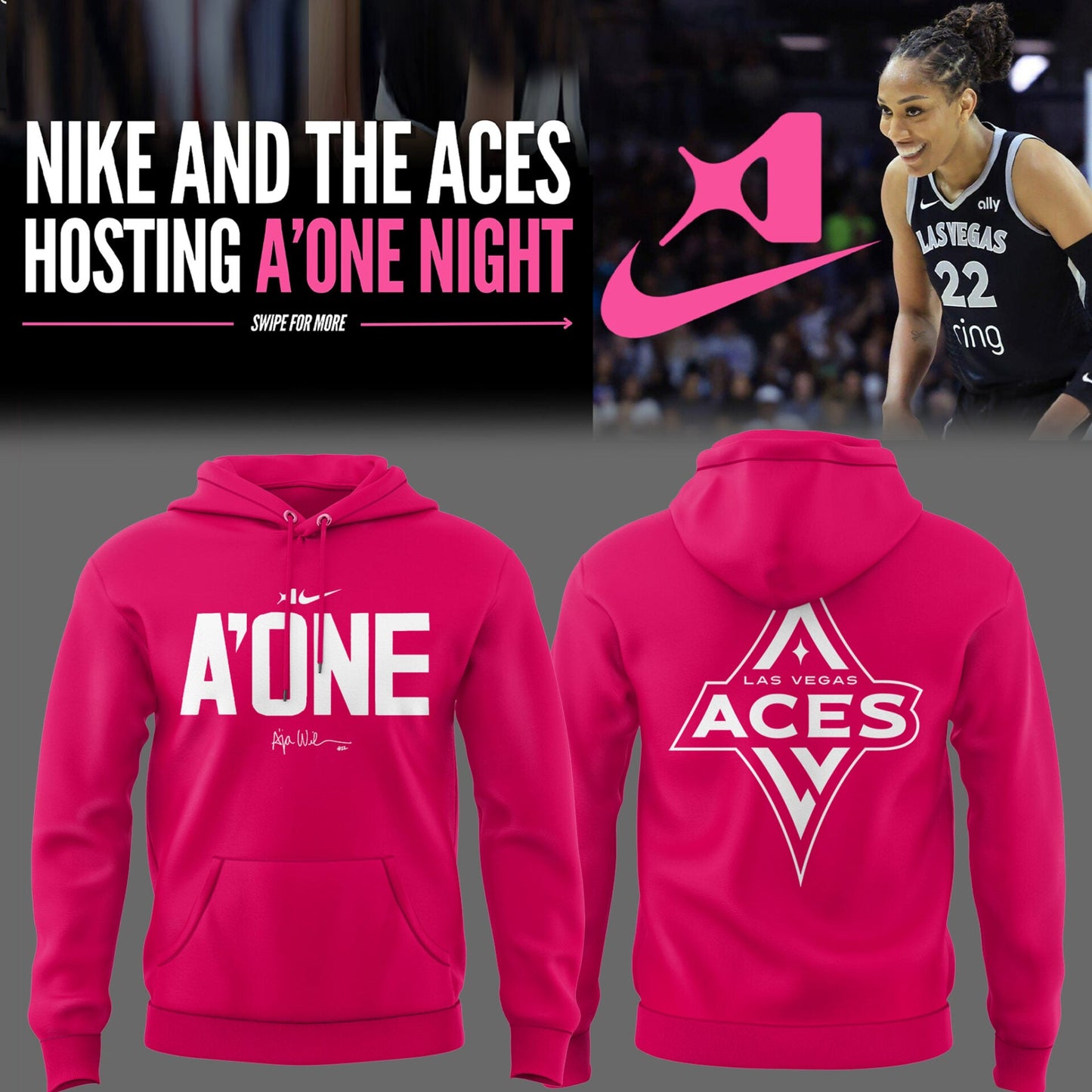 Limited Edition LV Aces x A’ One Night 2025 Hoodie