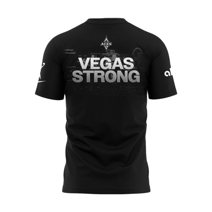 2025 LAS VEGAS ACES VEGAS STRONG TSHIRT